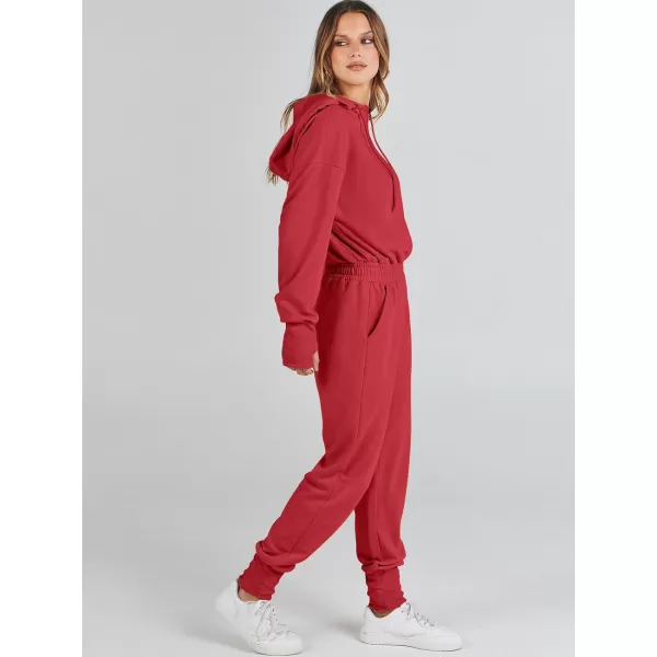 Caracilia Jumpsuits for Women Dressy Casual Rompers Onesies Trendy Outfits Long Sleeve Comfy Baggy Clothes