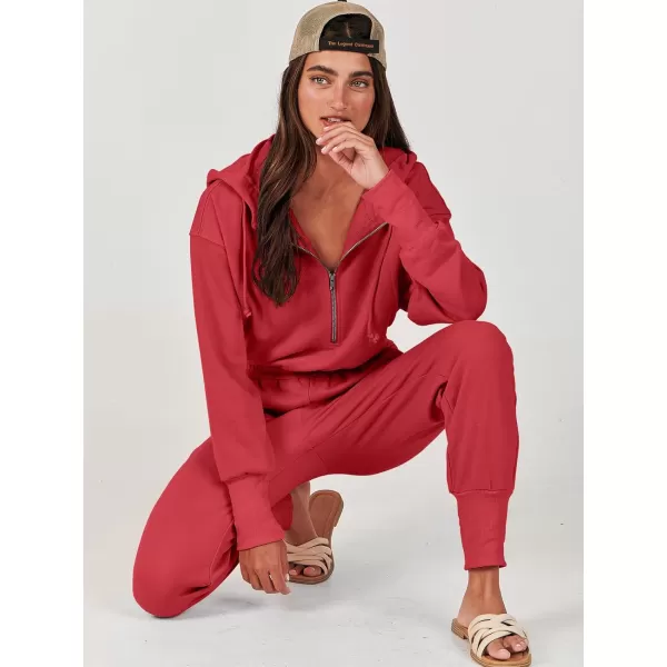 Caracilia Jumpsuits for Women Dressy Casual Rompers Onesies Trendy Outfits Long Sleeve Comfy Baggy Clothes