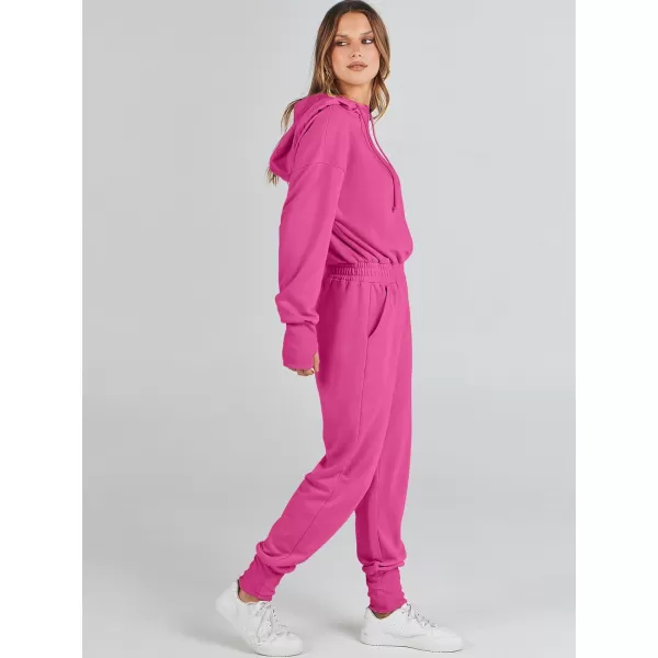 Caracilia Jumpsuits for Women Dressy Casual Rompers Onesies Trendy Outfits Long Sleeve Comfy Baggy Clothes
