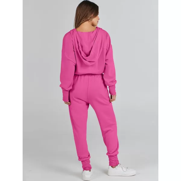 Caracilia Jumpsuits for Women Dressy Casual Rompers Onesies Trendy Outfits Long Sleeve Comfy Baggy Clothes