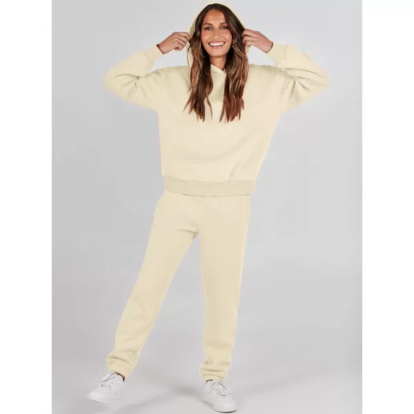 Caracilia Women 2 Piece Outfits Hoodie Sweatshirt Tracksuit Oversized Jogger Sweatpants Lounge Matching Sweatsuit Set