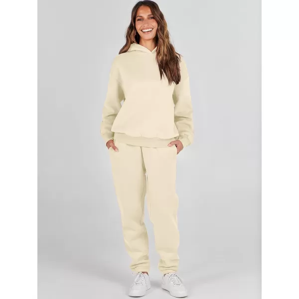 Caracilia Women 2 Piece Outfits Hoodie Sweatshirt Tracksuit Oversized Jogger Sweatpants Lounge Matching Sweatsuit Set
