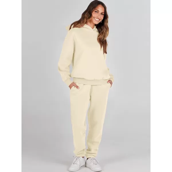 Caracilia Women 2 Piece Outfits Hoodie Sweatshirt Tracksuit Oversized Jogger Sweatpants Lounge Matching Sweatsuit Set