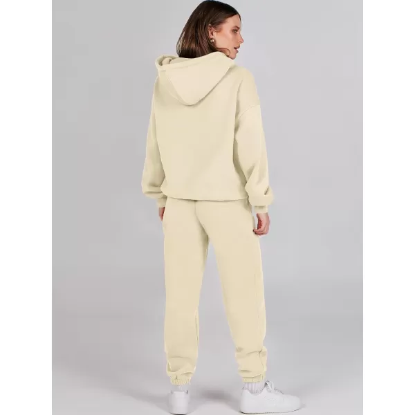 Caracilia Women 2 Piece Outfits Hoodie Sweatshirt Tracksuit Oversized Jogger Sweatpants Lounge Matching Sweatsuit Set