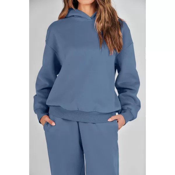 Caracilia Women 2 Piece Outfits Hoodie Sweatshirt Tracksuit Oversized Jogger Sweatpants Lounge Matching Sweatsuit Set