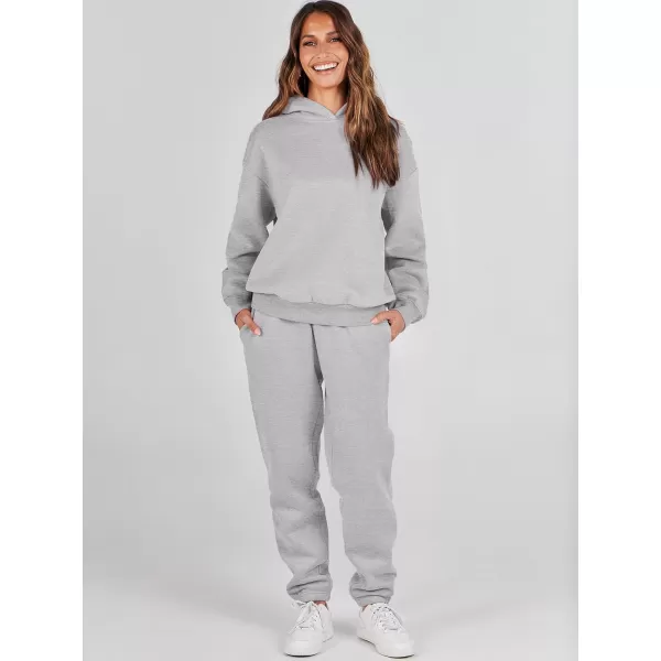 Caracilia Women 2 Piece Outfits Hoodie Sweatshirt Tracksuit Oversized Jogger Sweatpants Lounge Matching Sweatsuit Set