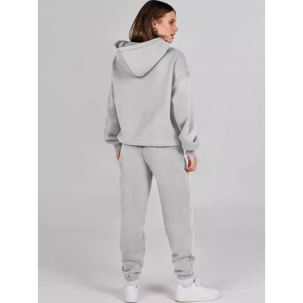 Caracilia Women 2 Piece Outfits Hoodie Sweatshirt Tracksuit Oversized Jogger Sweatpants Lounge Matching Sweatsuit Set