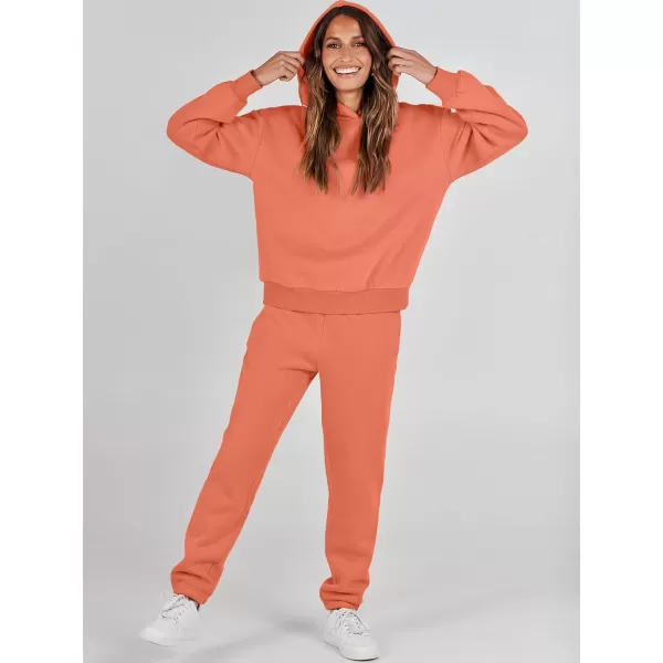 Caracilia Women 2 Piece Outfits Hoodie Sweatshirt Tracksuit Oversized Jogger Sweatpants Lounge Matching Sweatsuit Set