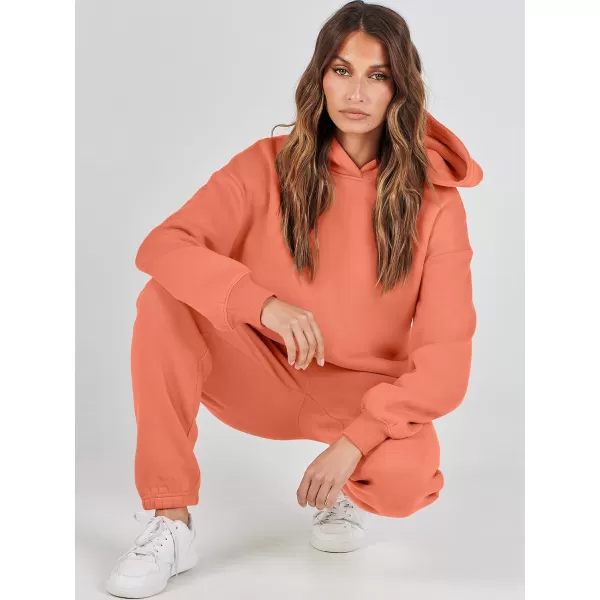 Caracilia Women 2 Piece Outfits Hoodie Sweatshirt Tracksuit Oversized Jogger Sweatpants Lounge Matching Sweatsuit Set