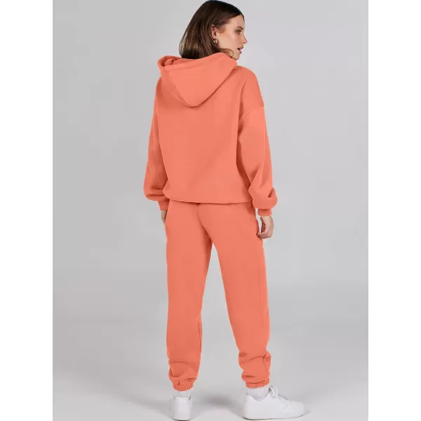 Caracilia Women 2 Piece Outfits Hoodie Sweatshirt Tracksuit Oversized Jogger Sweatpants Lounge Matching Sweatsuit Set