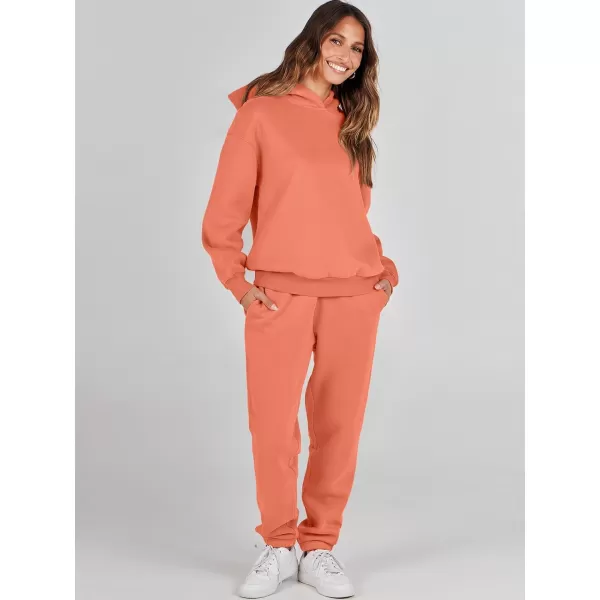 Caracilia Women 2 Piece Outfits Hoodie Sweatshirt Tracksuit Oversized Jogger Sweatpants Lounge Matching Sweatsuit Set