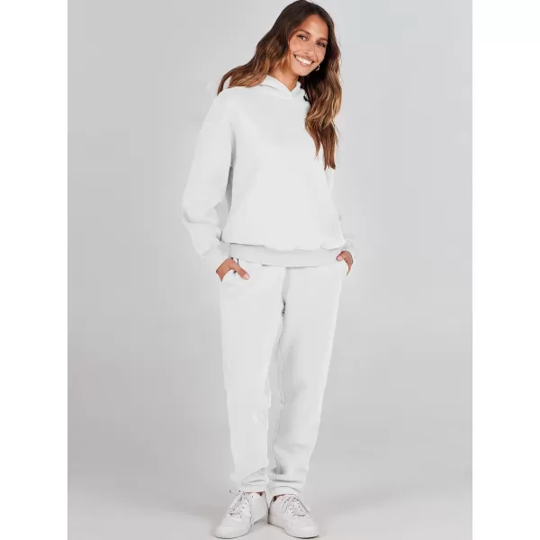 Caracilia Women 2 Piece Outfits Hoodie Sweatshirt Tracksuit Oversized Jogger Sweatpants Lounge Matching Sweatsuit Set