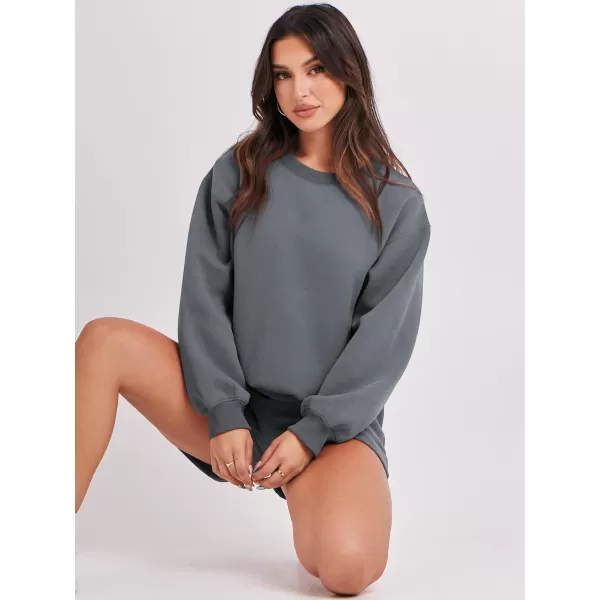 Caracilia Women 2 Piece Outfits Oversized Sweatshirt Shorts Lounge 2023 Fall Fashion Casual Tacksuit Matching Sets