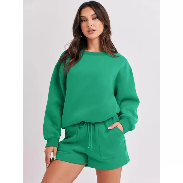 Caracilia Women 2 Piece Outfits Oversized Sweatshirt Shorts Lounge 2023 Fall Fashion Casual Tacksuit Matching Sets