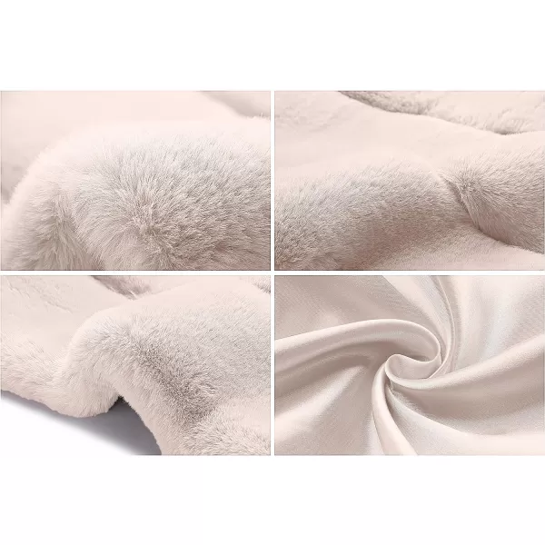 Caracilia Women Luxury Faux Fur Coat Jackets Wrap Cape Shawl for Wedding Party