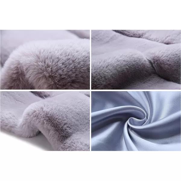 Caracilia Women Luxury Faux Fur Coat Jackets Wrap Cape Shawl for Wedding Party