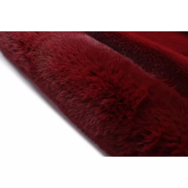 Caracilia Women Luxury Faux Fur Coat Jackets Wrap Cape Shawl for Wedding Party