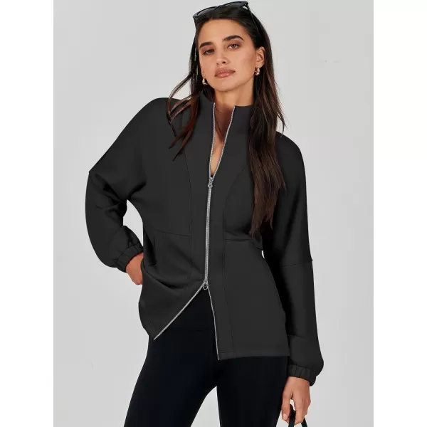 Caracilia Women Oversized Sweatshirt Half Zip Loose fit Long Sleeve Sweater Pullover Top 2023 Fall Casual Jacket Cute Clothes
