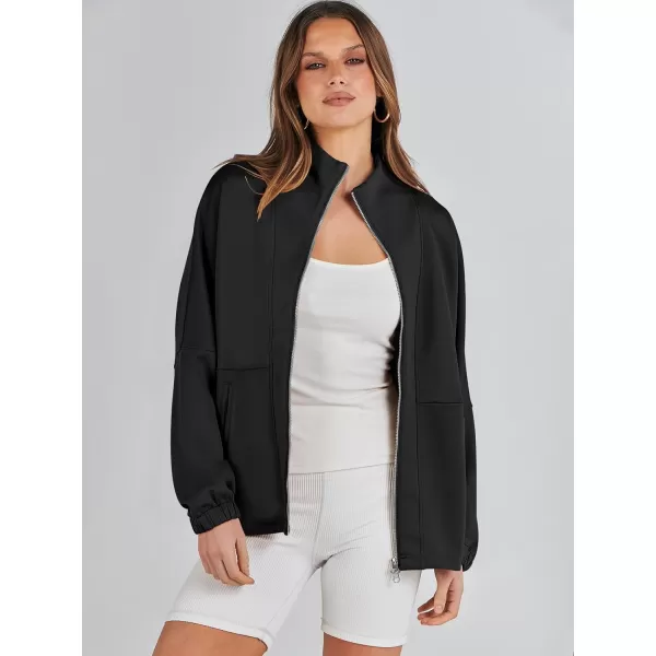 Caracilia Women Oversized Sweatshirt Half Zip Loose fit Long Sleeve Sweater Pullover Top 2023 Fall Casual Jacket Cute Clothes