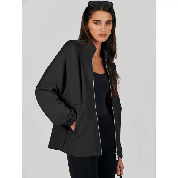 Caracilia Women Oversized Sweatshirt Half Zip Loose fit Long Sleeve Sweater Pullover Top 2023 Fall Casual Jacket Cute Clothes