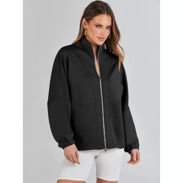 Caracilia Women Oversized Sweatshirt Half Zip Loose fit Long Sleeve Sweater Pullover Top 2023 Fall Casual Jacket Cute Clothes