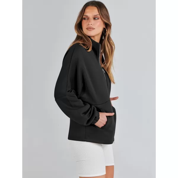 Caracilia Women Oversized Sweatshirt Half Zip Loose fit Long Sleeve Sweater Pullover Top 2023 Fall Casual Jacket Cute Clothes