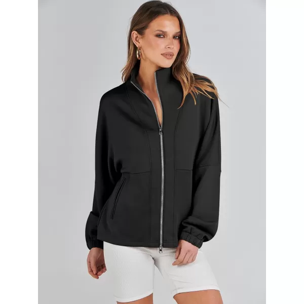 Caracilia Women Oversized Sweatshirt Half Zip Loose fit Long Sleeve Sweater Pullover Top 2023 Fall Casual Jacket Cute Clothes