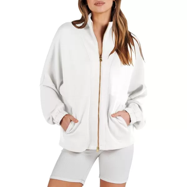 Caracilia Women Oversized Sweatshirt Half Zip Loose fit Long Sleeve Sweater Pullover Top 2023 Fall Casual Jacket Cute Clothes