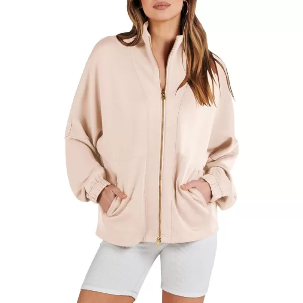 Caracilia Women Oversized Sweatshirt Half Zip Loose fit Long Sleeve Sweater Pullover Top 2023 Fall Casual Jacket Cute Clothes