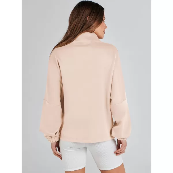 Caracilia Women Oversized Sweatshirt Half Zip Loose fit Long Sleeve Sweater Pullover Top 2023 Fall Casual Jacket Cute Clothes