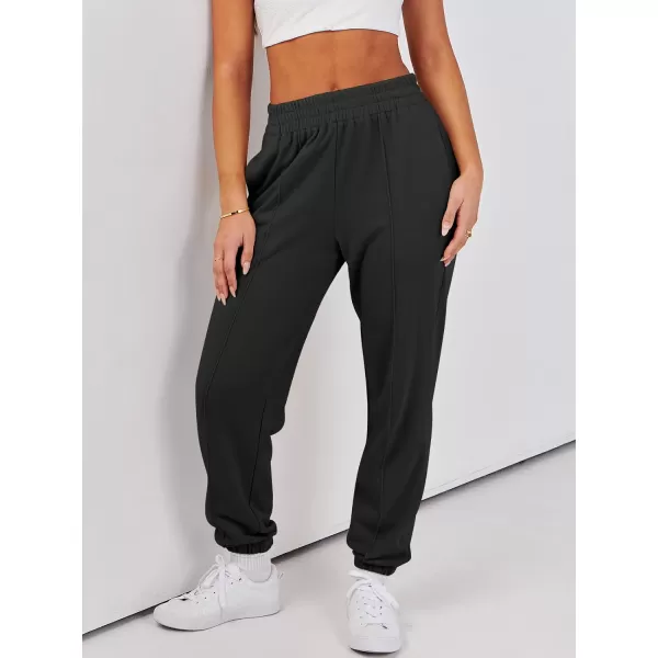 Caracilia Women's Casual Baggy High Waisted Sweatpants Workout Athletic Cinch Bottom Joggers Pants with Pockets