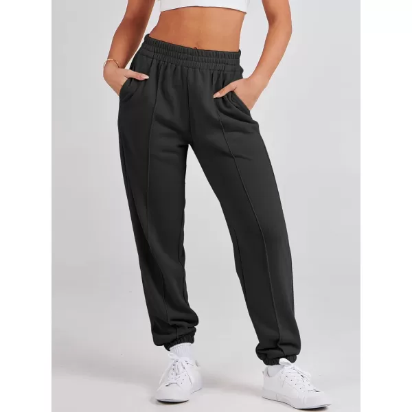 Caracilia Women's Casual Baggy High Waisted Sweatpants Workout Athletic Cinch Bottom Joggers Pants with Pockets