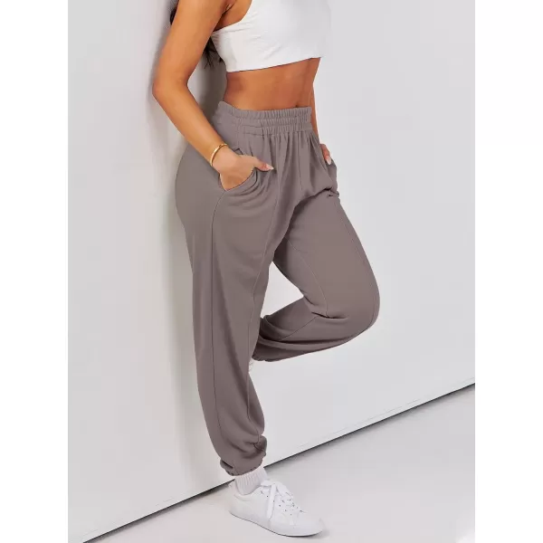 Caracilia Women's Casual Baggy High Waisted Sweatpants Workout Athletic Cinch Bottom Joggers Pants with Pockets