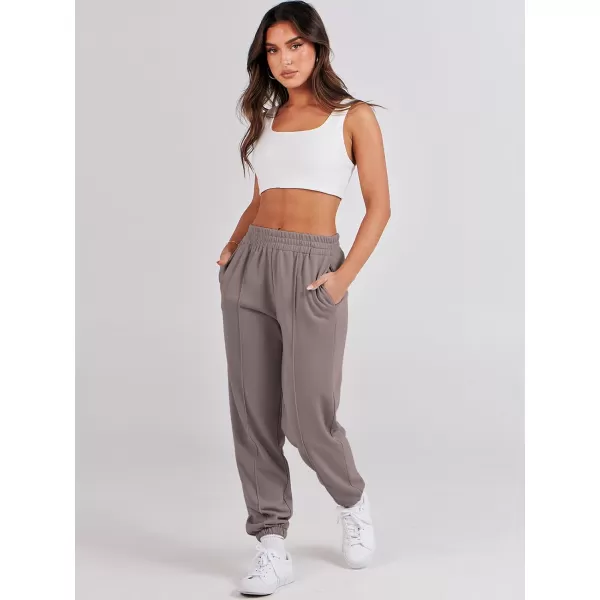 Caracilia Women's Casual Baggy High Waisted Sweatpants Workout Athletic Cinch Bottom Joggers Pants with Pockets