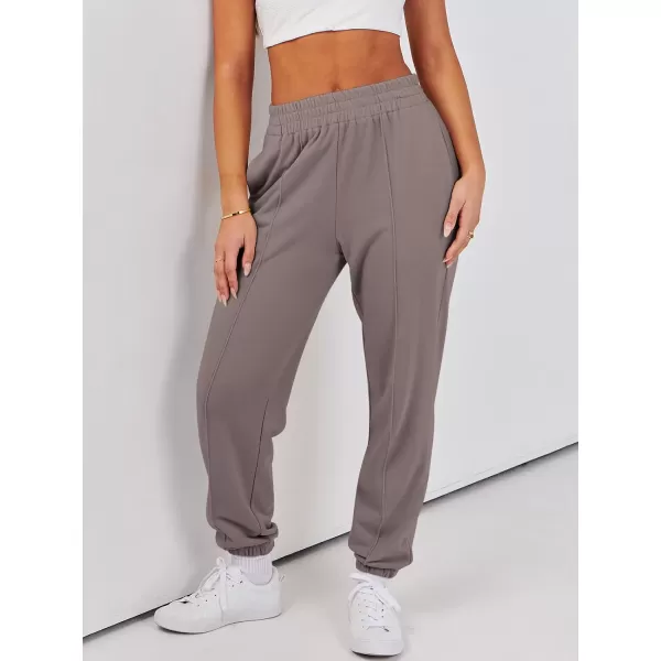 Caracilia Women's Casual Baggy High Waisted Sweatpants Workout Athletic Cinch Bottom Joggers Pants with Pockets