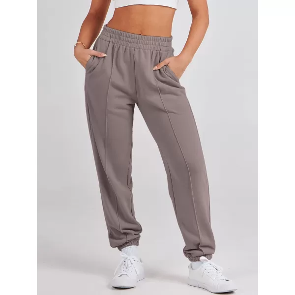 Caracilia Women's Casual Baggy High Waisted Sweatpants Workout Athletic Cinch Bottom Joggers Pants with Pockets