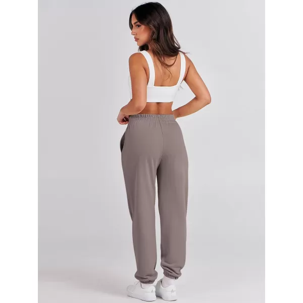 Caracilia Women's Casual Baggy High Waisted Sweatpants Workout Athletic Cinch Bottom Joggers Pants with Pockets