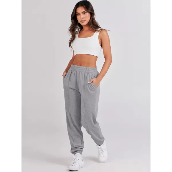 Caracilia Women's Casual Baggy High Waisted Sweatpants Workout Athletic Cinch Bottom Joggers Pants with Pockets