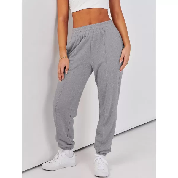 Caracilia Women's Casual Baggy High Waisted Sweatpants Workout Athletic Cinch Bottom Joggers Pants with Pockets