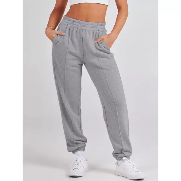Caracilia Women's Casual Baggy High Waisted Sweatpants Workout Athletic Cinch Bottom Joggers Pants with Pockets