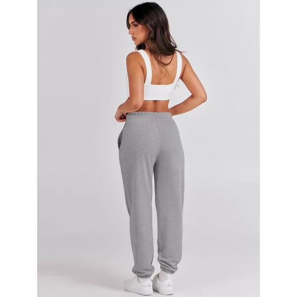 Caracilia Women's Casual Baggy High Waisted Sweatpants Workout Athletic Cinch Bottom Joggers Pants with Pockets