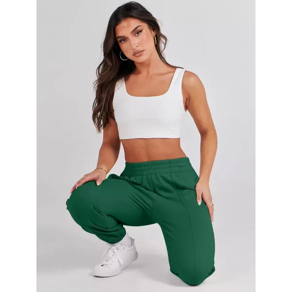Caracilia Women's Casual Baggy High Waisted Sweatpants Workout Athletic Cinch Bottom Joggers Pants with Pockets