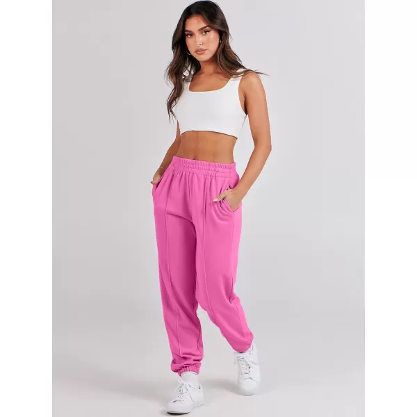 Caracilia Women's Casual Baggy High Waisted Sweatpants Workout Athletic Cinch Bottom Joggers Pants with Pockets