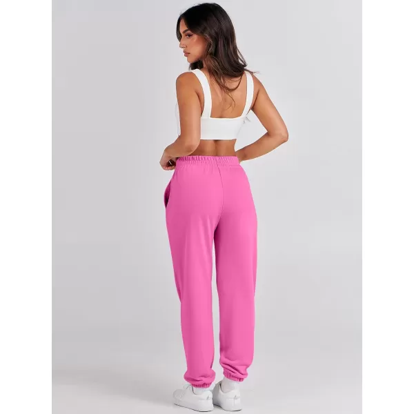 Caracilia Women's Casual Baggy High Waisted Sweatpants Workout Athletic Cinch Bottom Joggers Pants with Pockets