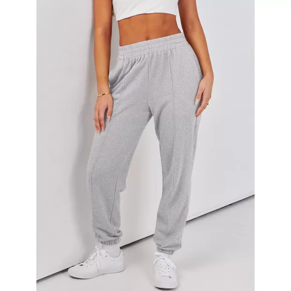 Caracilia Women's Casual Baggy High Waisted Sweatpants Workout Athletic Cinch Bottom Joggers Pants with Pockets