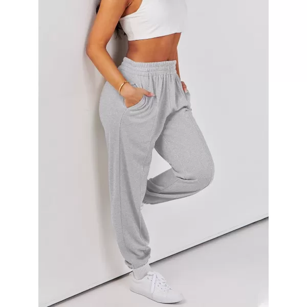 Caracilia Women's Casual Baggy High Waisted Sweatpants Workout Athletic Cinch Bottom Joggers Pants with Pockets