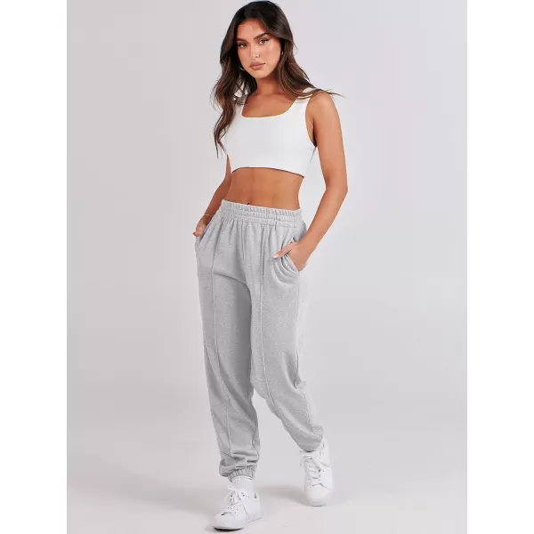 Caracilia Women's Casual Baggy High Waisted Sweatpants Workout Athletic Cinch Bottom Joggers Pants with Pockets