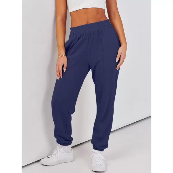 Caracilia Women's Casual Baggy High Waisted Sweatpants Workout Athletic Cinch Bottom Joggers Pants with Pockets
