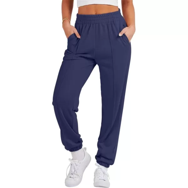 Caracilia Women's Casual Baggy High Waisted Sweatpants Workout Athletic Cinch Bottom Joggers Pants with Pockets