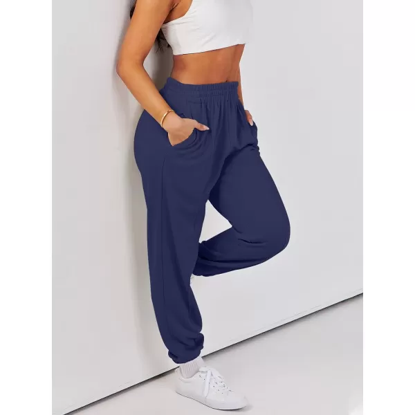Caracilia Women's Casual Baggy High Waisted Sweatpants Workout Athletic Cinch Bottom Joggers Pants with Pockets